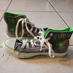 Converse Neon Green and Gray